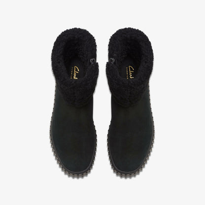 Torhill Turn Black Warmlined Suede - Clarks Women