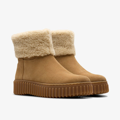 Torhill Turn Light Tan Warmlined - Clarks Women