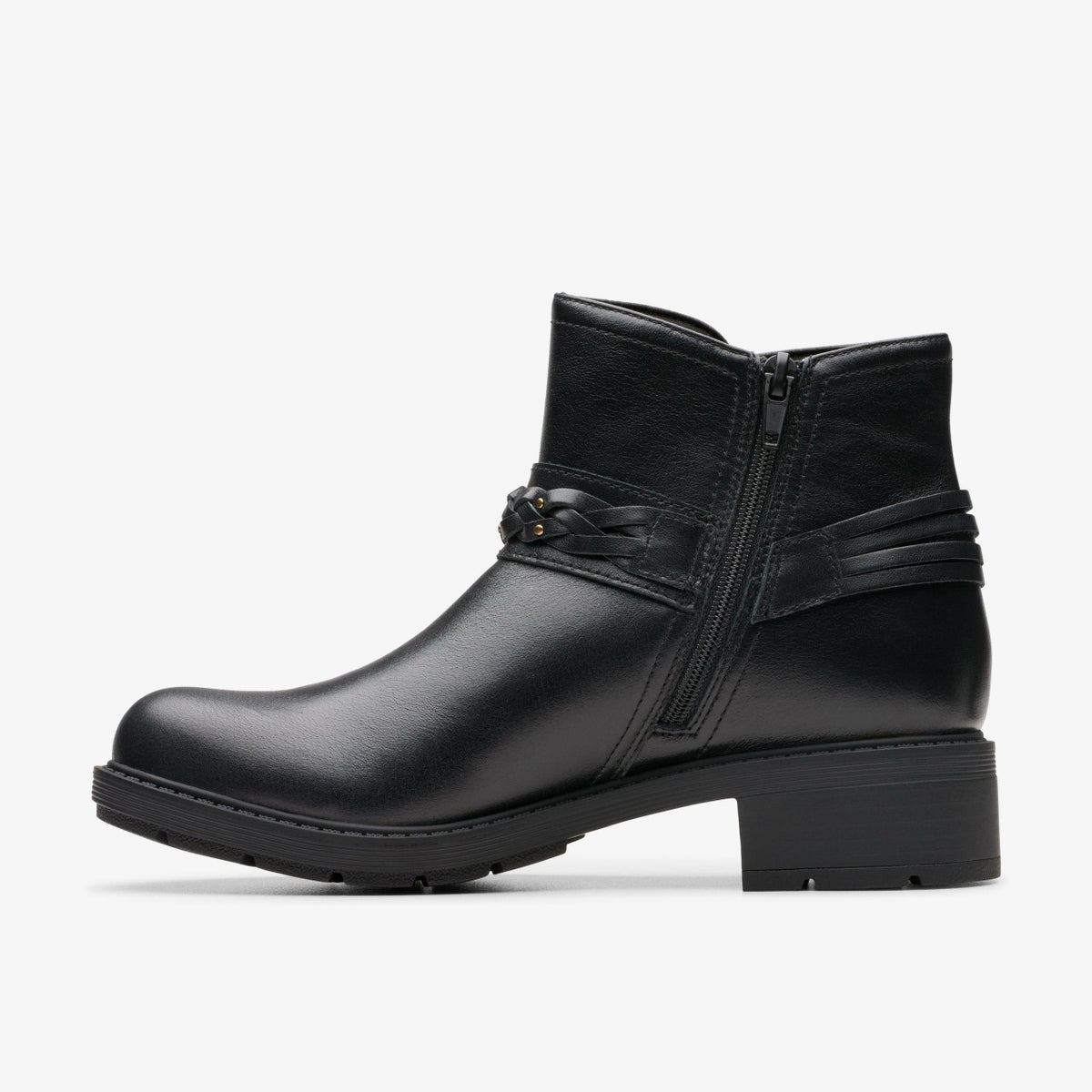 Hearth Kaylie Ankle Boot Black Leather - Clarks Women