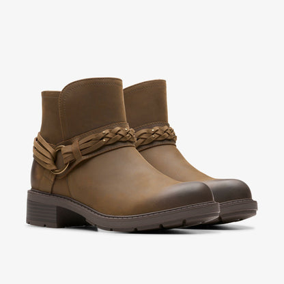Hearth Kaylie Ankle Boot Mushroom Oily - Clarks Women