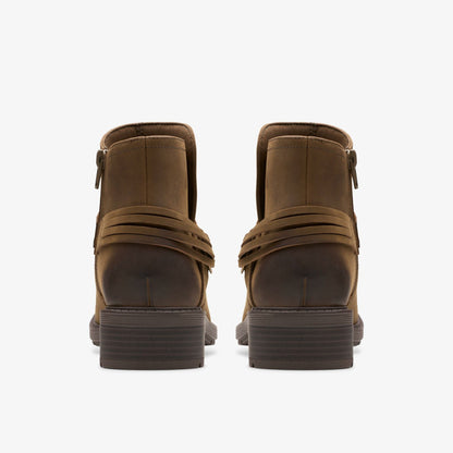 Hearth Kaylie Ankle Boot Mushroom Oily - Clarks Women