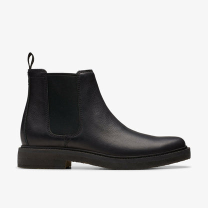 Clarkdale Easy Chelsea Boot Black Leather - Clarks Men