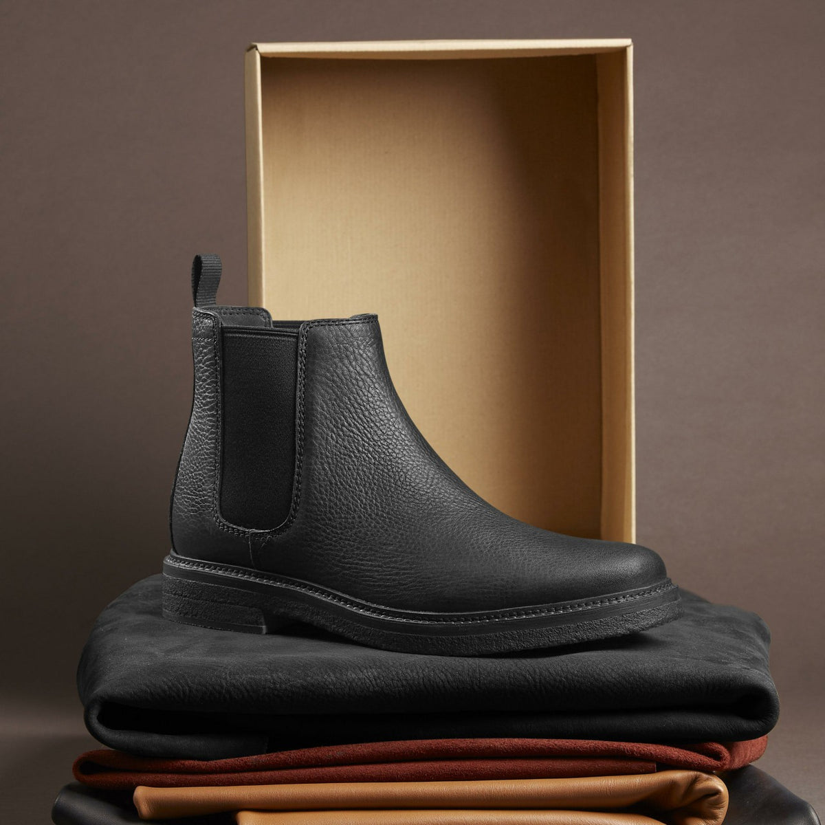 Clarkdale Easy Chelsea Boot Black Leather - Clarks Men