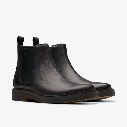 Clarkdale Easy Chelsea Boot Black Leather - Clarks Men
