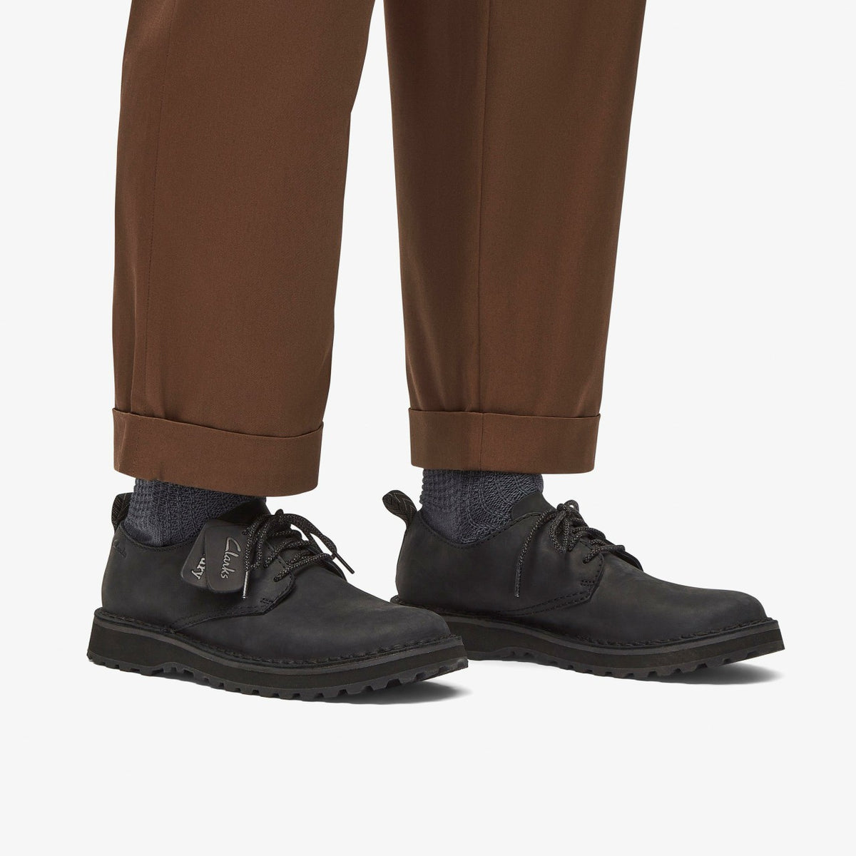 Solsbury Lace Black Leather - Clarks Men