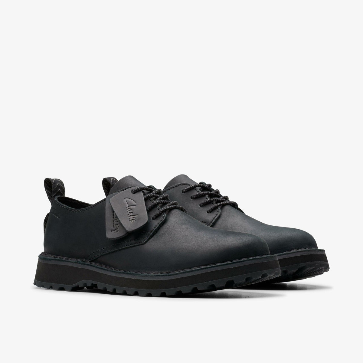 Solsbury Lace Black Leather - Clarks Men