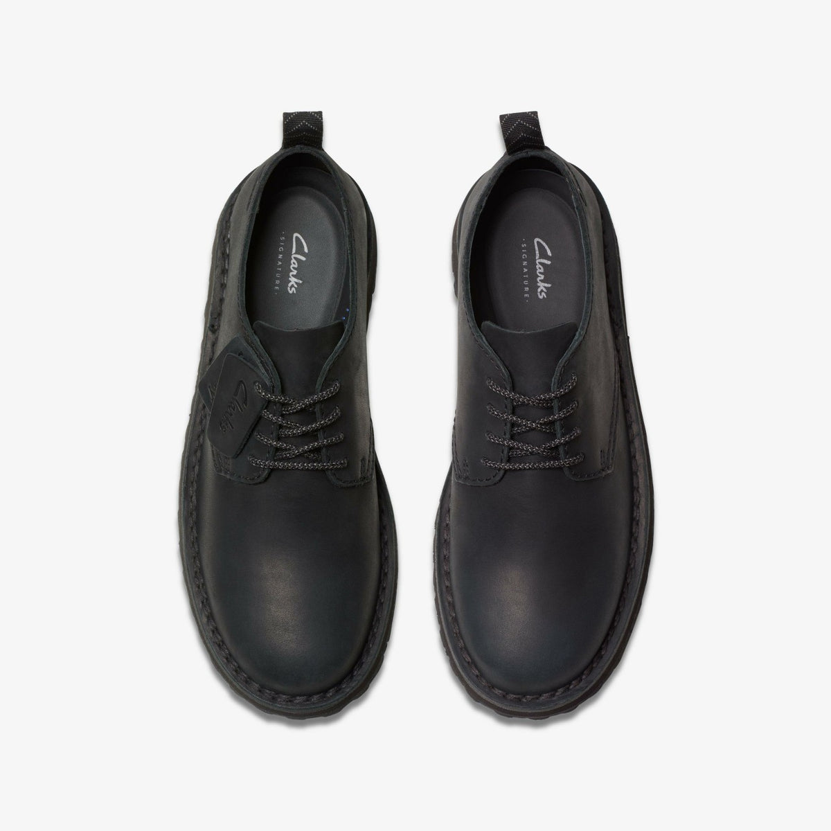 Solsbury Lace Black Leather - Clarks Men