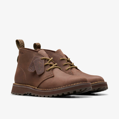 Solsbury Desert Boot Dark Brown Leather - Clarks Men