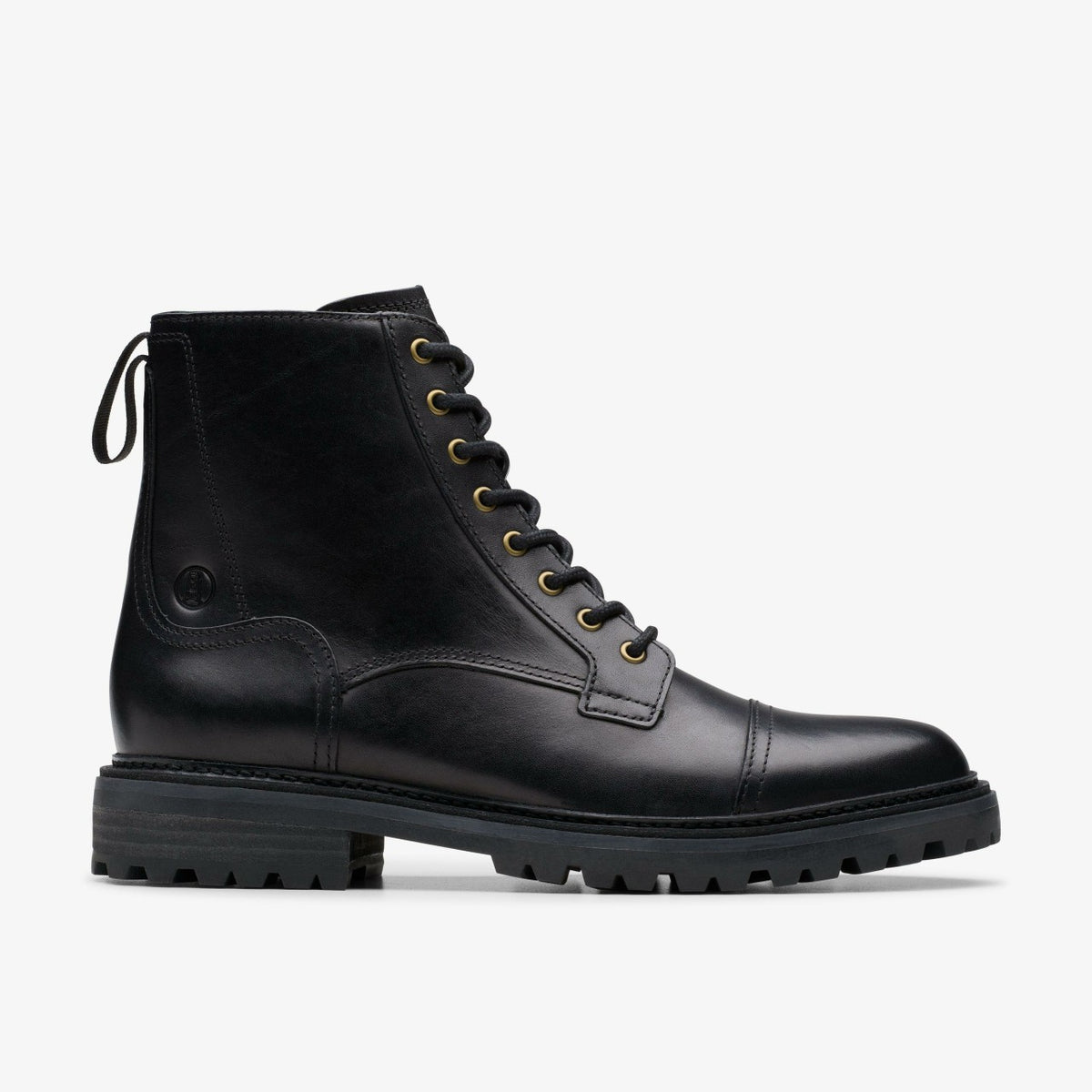 Clarkridge Hi Black Leather - Clarks Men