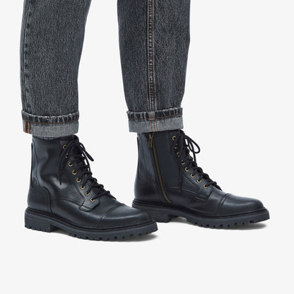 Clarkridge Hi Black Leather - Clarks Men