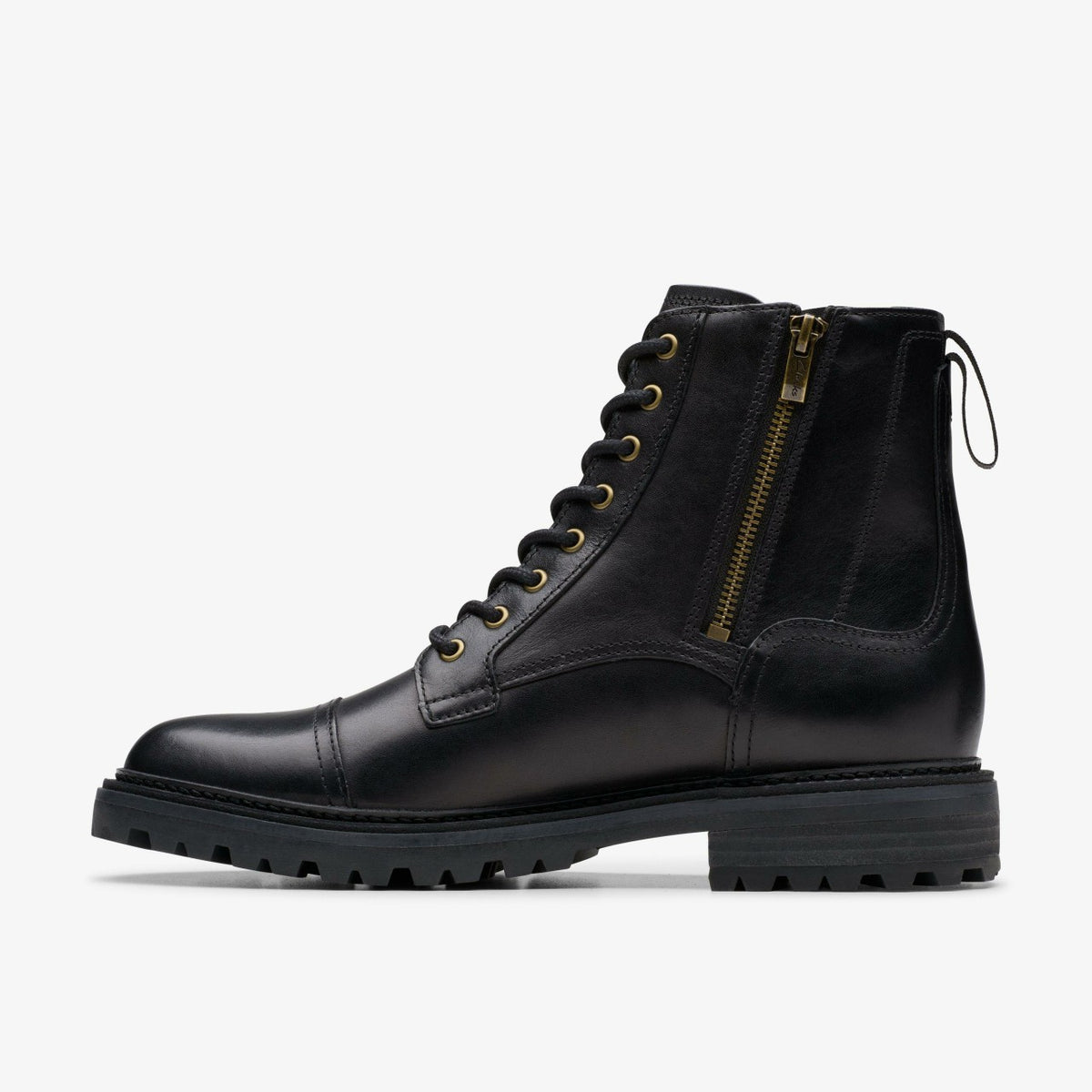 Clarkridge Hi Black Leather - Clarks Men