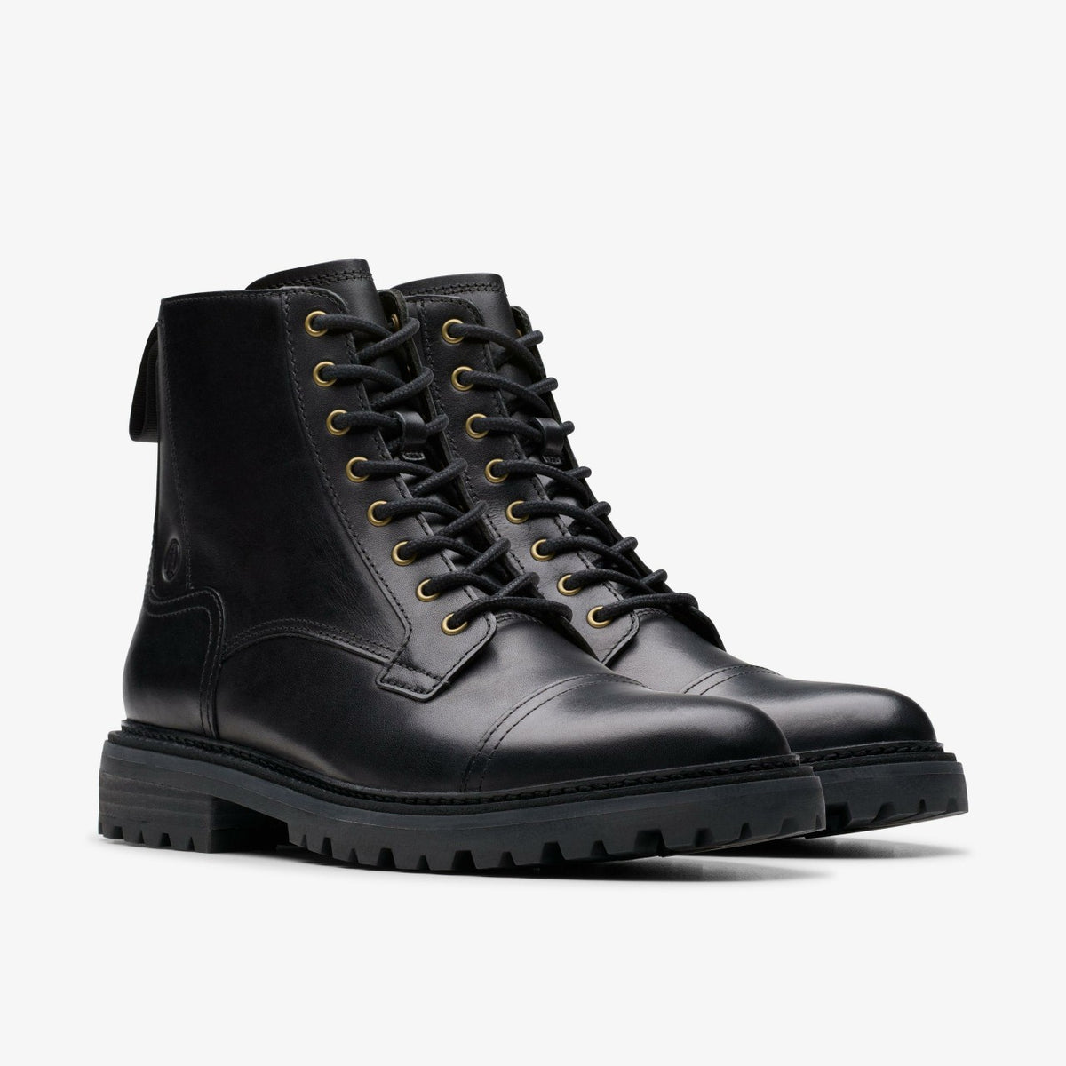 Clarkridge Hi Black Leather - Clarks Men