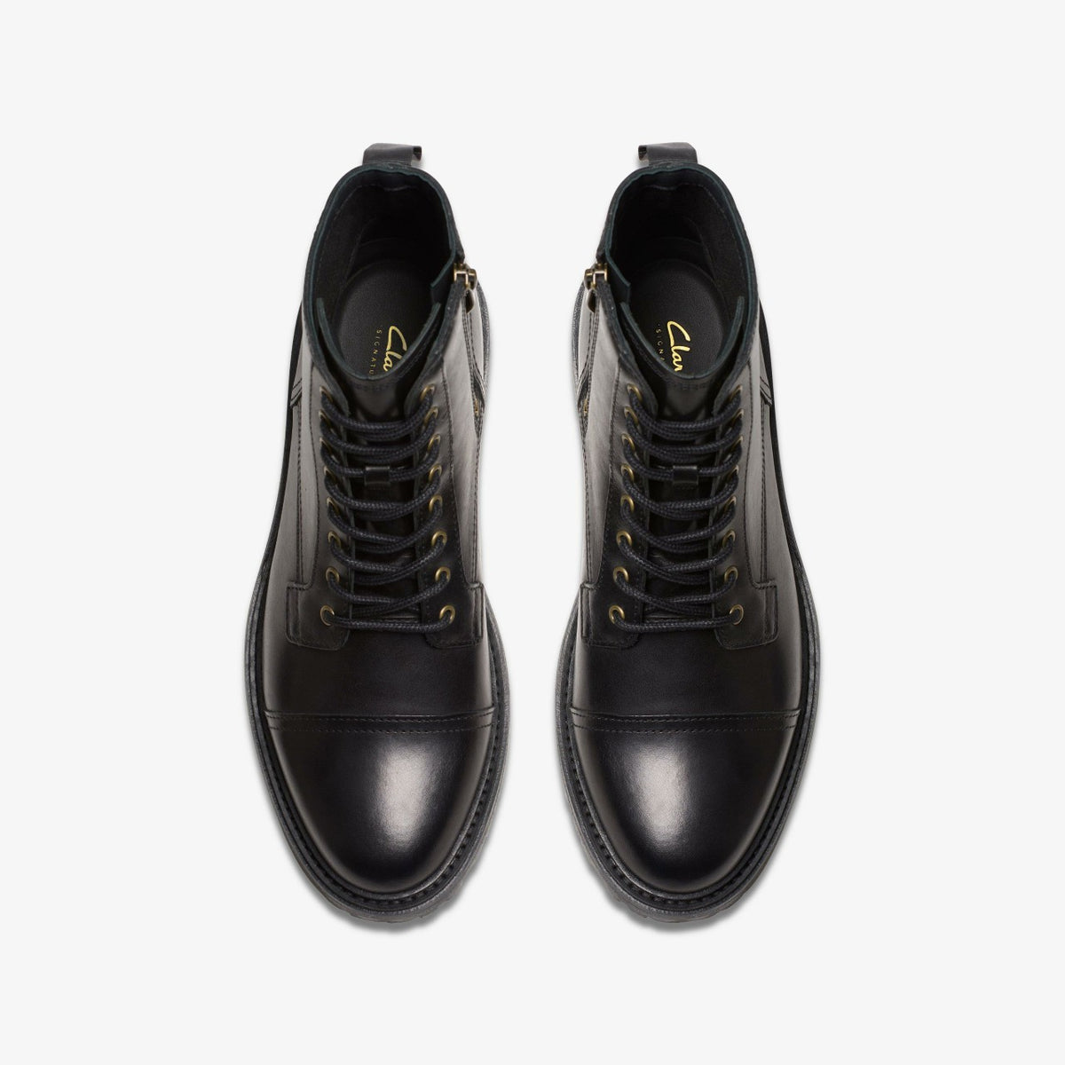 Clarkridge Hi Black Leather - Clarks Men