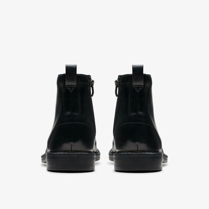 Aldwin Cap Black Leather - Clarks Men