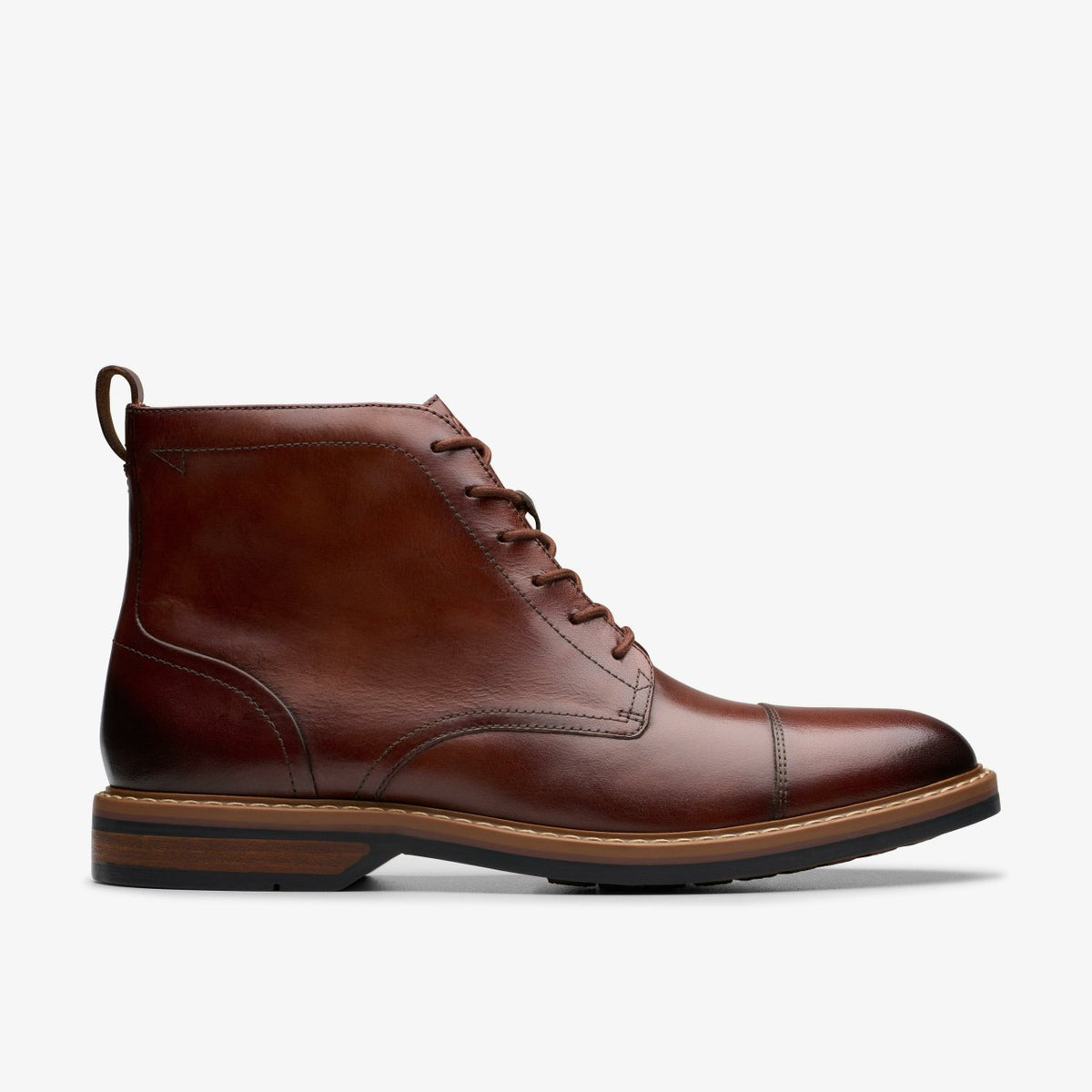 Aldwin Cap Mid Tan Leather - Clarks Men