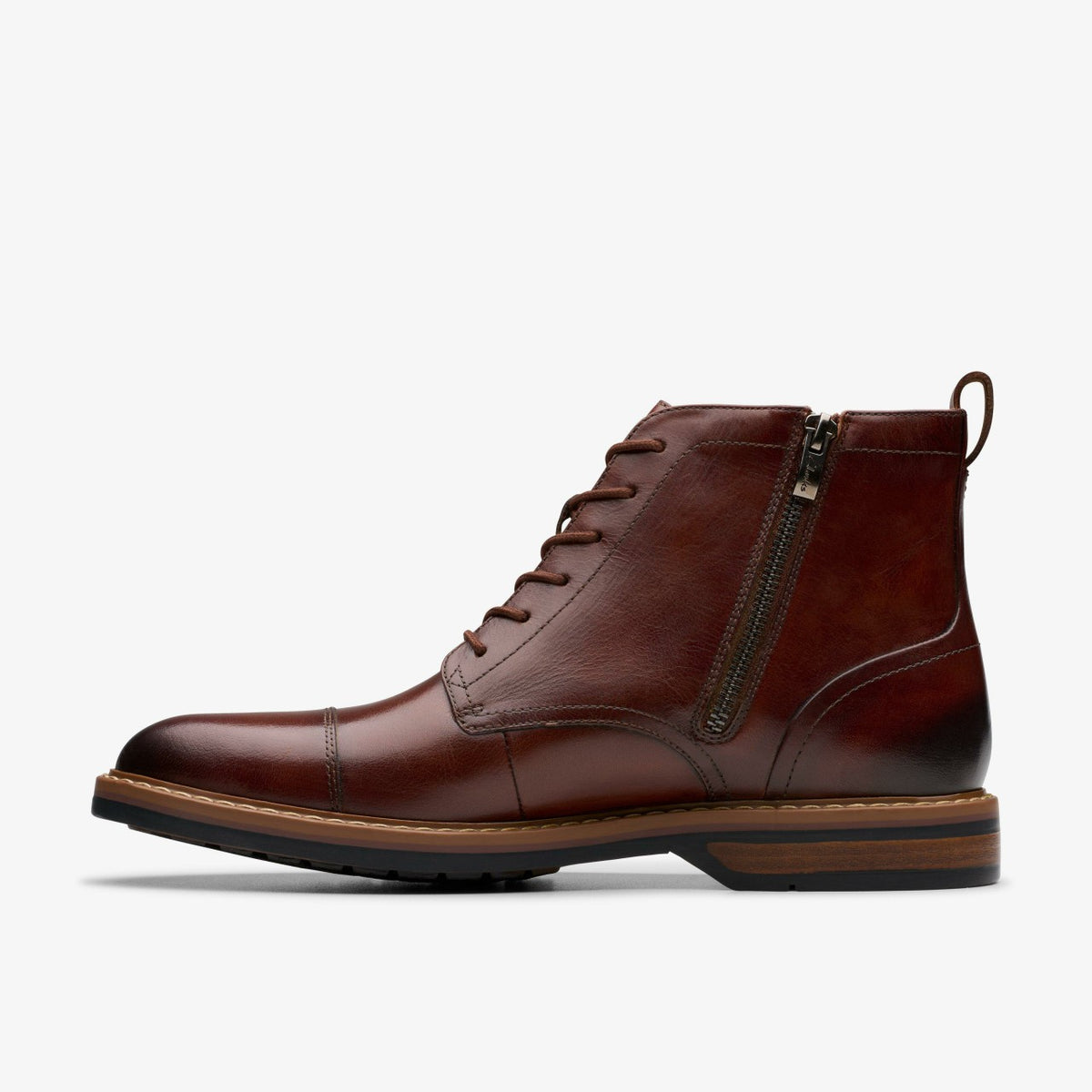 Aldwin Cap Mid Tan Leather - Clarks Men