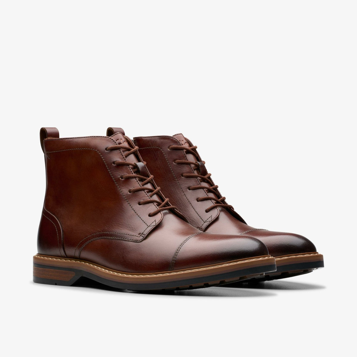 Aldwin Cap Mid Tan Leather - Clarks Men