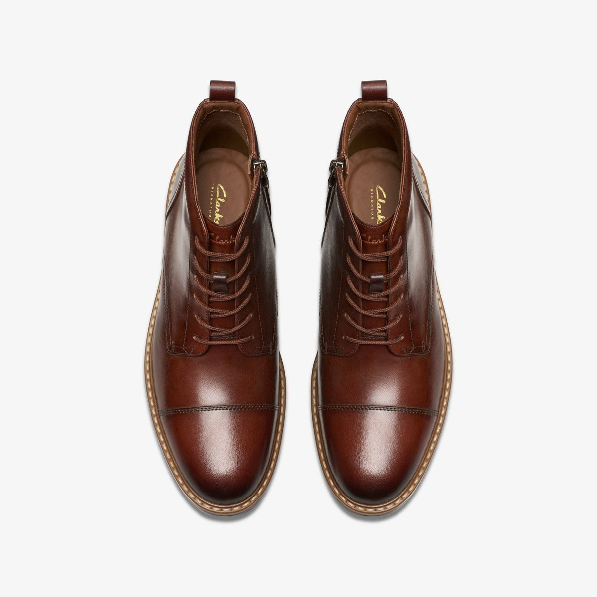 Aldwin Cap Mid Tan Leather - Clarks Men