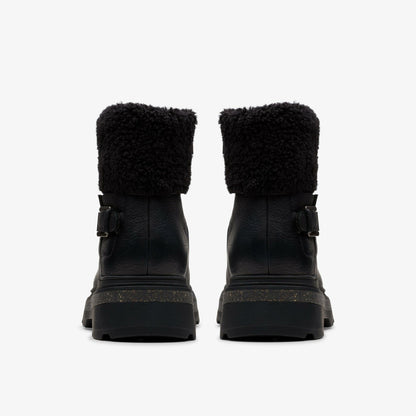 Hencroft Madi Waterproof Black Warmlined Leather - Clarks Women