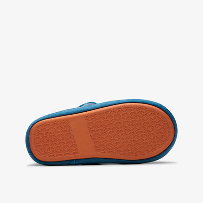 Fluffy Snug Kid Blue Print - Clarks Kids