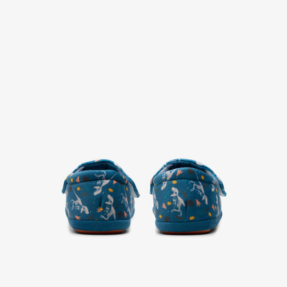 Fluffy Snug Kid Blue Print - Clarks Kids