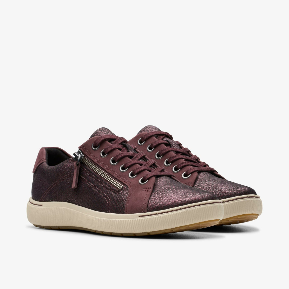 Nalle Lace Wine Interest Leather - Clarks Women
