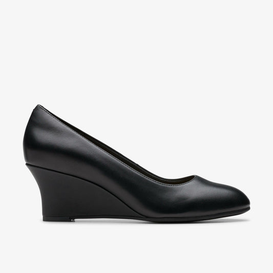 Olivette Pearl Black Leather - Clarks Women