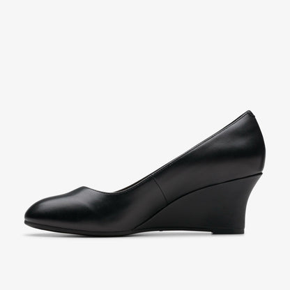 Olivette Pearl Black Leather - Clarks Women
