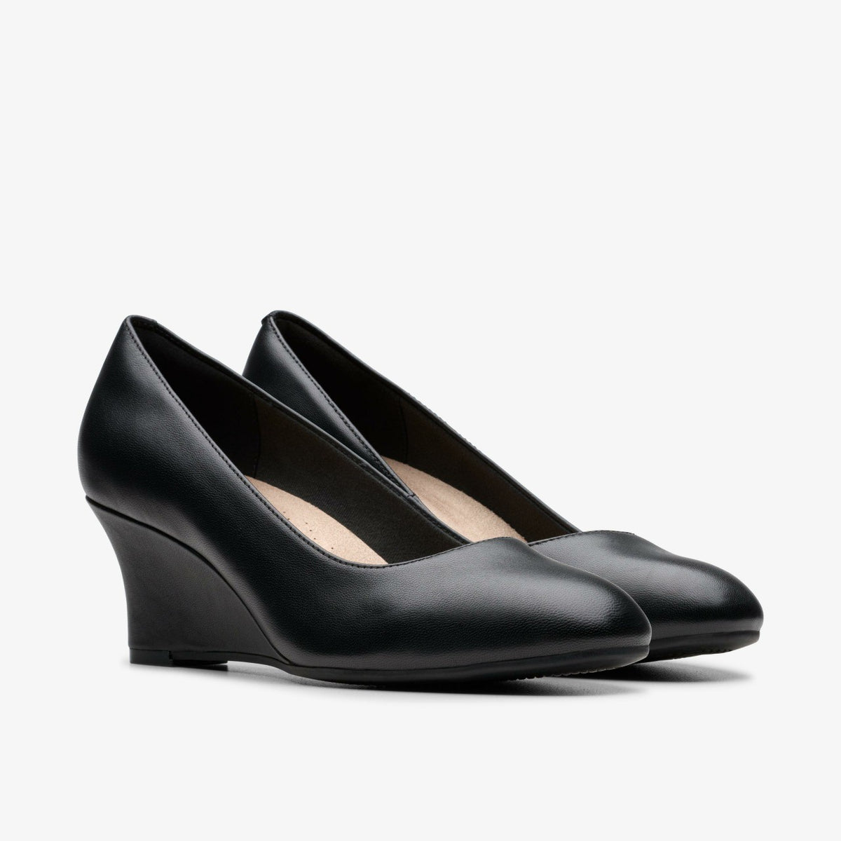 Olivette Pearl Black Leather - Clarks Women