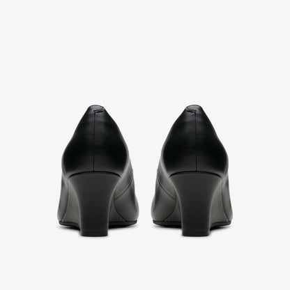 Olivette Pearl Black Leather - Clarks Women