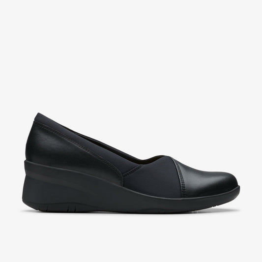 Suttyn Walk Black Leather - Clarks Women