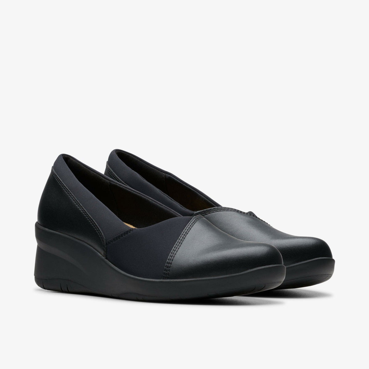 Suttyn Walk Black Leather - Clarks Women