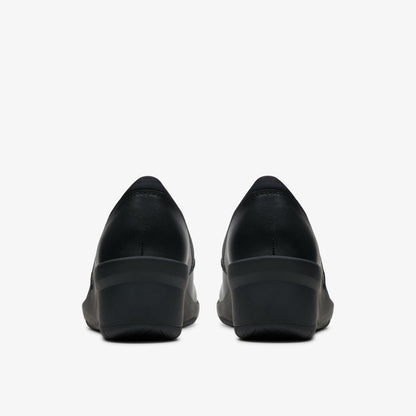 Suttyn Walk Black Leather - Clarks Women