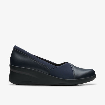 Suttyn Walk Navy Leather - Clarks Women