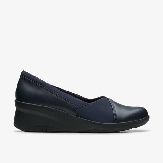Suttyn Walk Navy Leather - Clarks Women