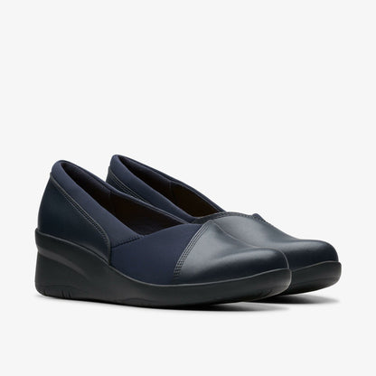 Suttyn Walk Navy Leather - Clarks Women