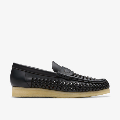 Wallabee Penny Weave Black Leather - Clarks Men