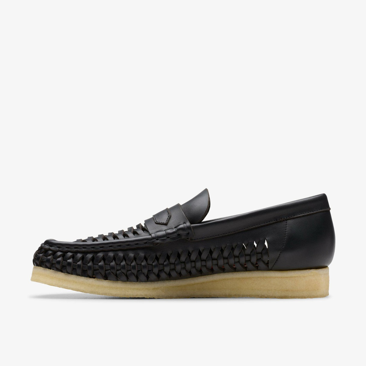Wallabee Penny Weave Black Leather - Clarks Men