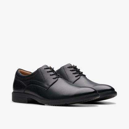 Eldredge Plain Black Leather - Clarks Men