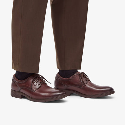 Eldredge Plain Dark Brown Leather - Clarks Men