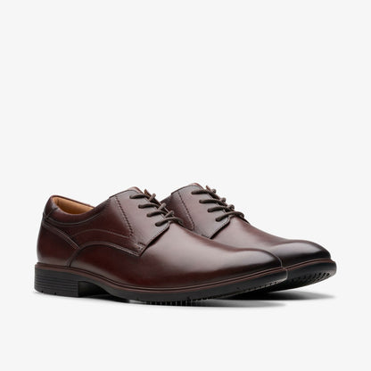 Eldredge Plain Dark Brown Leather - Clarks Men