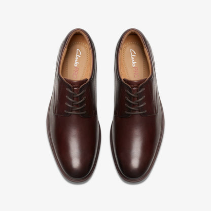 Eldredge Plain Dark Brown Leather - Clarks Men
