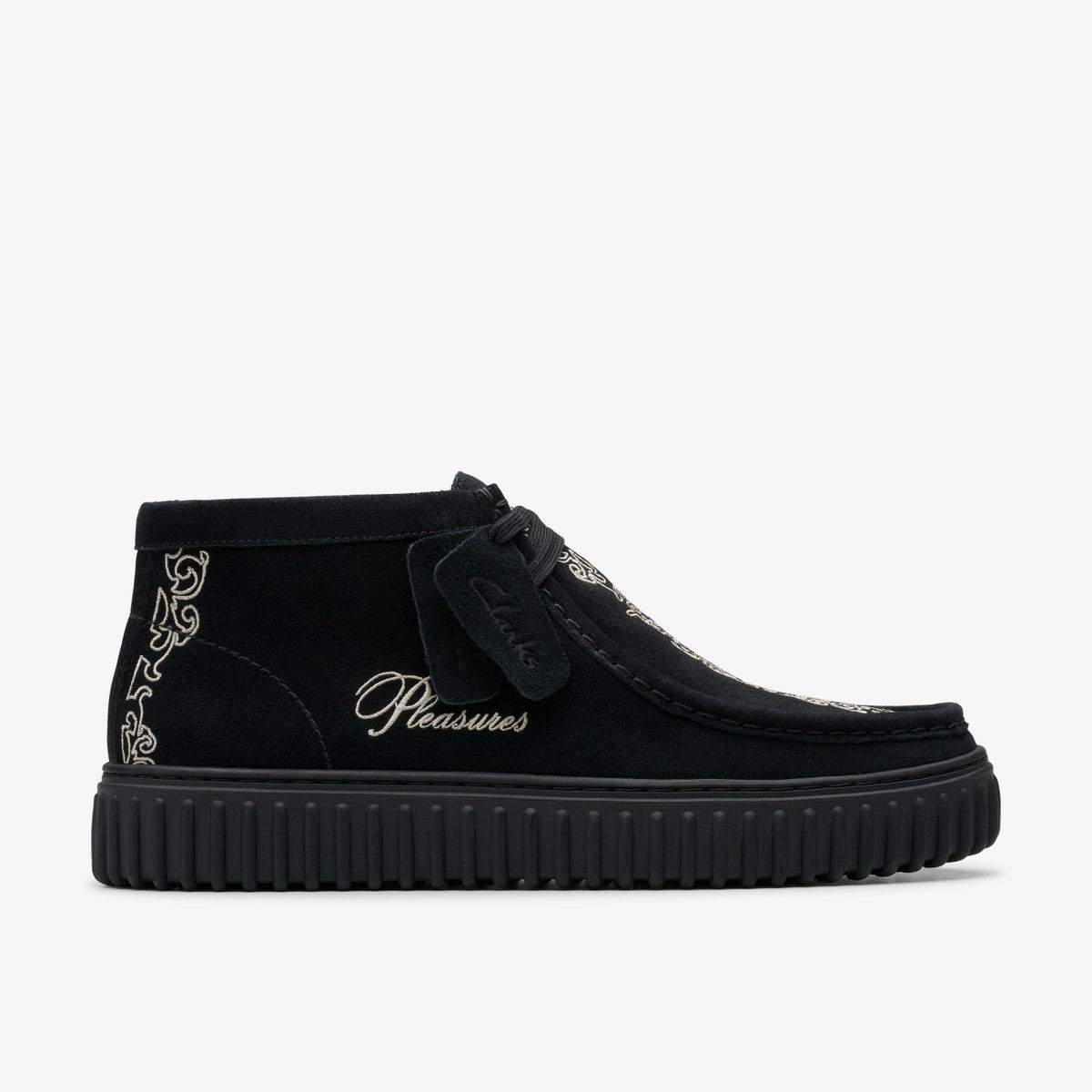 Torhill Woven Black Suede - Clarks Men