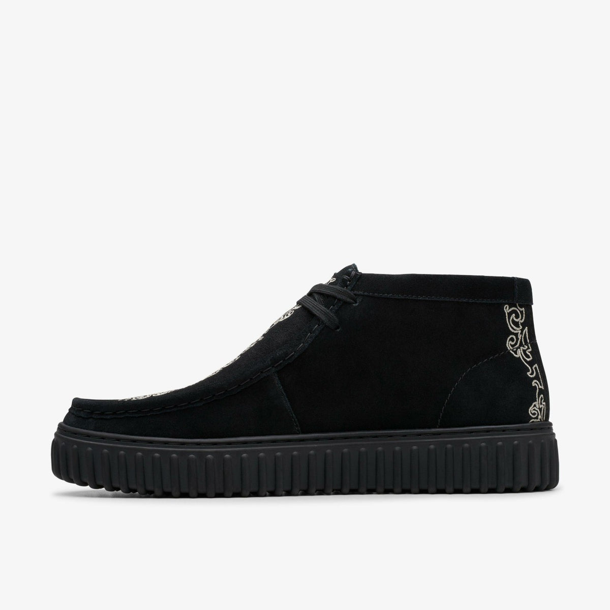 Torhill Woven Black Suede - Clarks Men