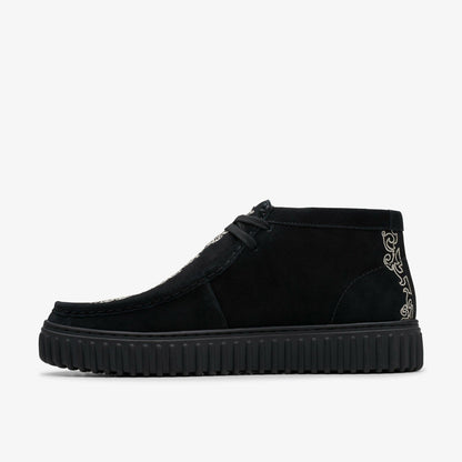Torhill Woven Black Suede - Clarks Men