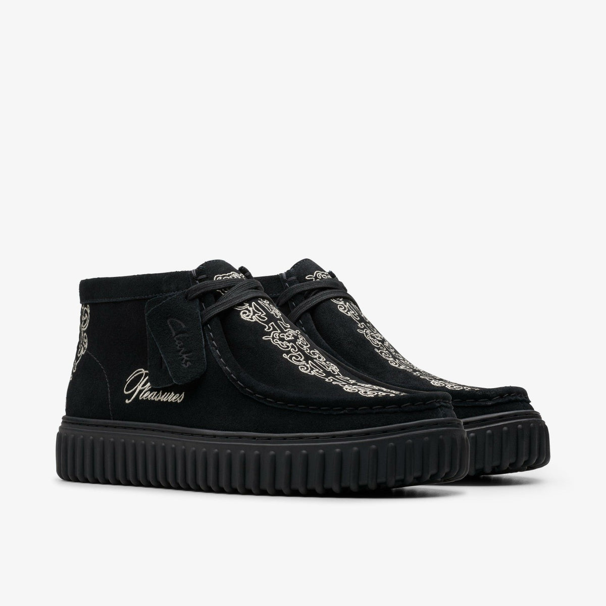Torhill Woven Black Suede - Clarks Men