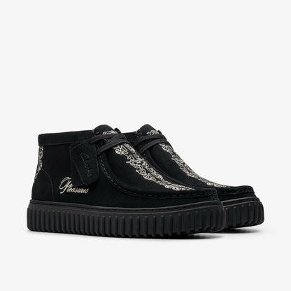 Torhill Woven Black Suede - Clarks Men