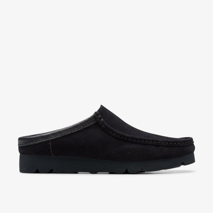 Wallabee Slip Black Suede - Clarks Men