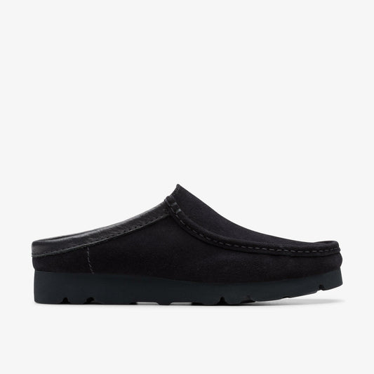 Wallabee Slip Black Suede - Clarks Men