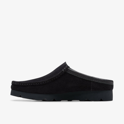 Wallabee Slip Black Suede - Clarks Men